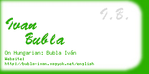 ivan bubla business card